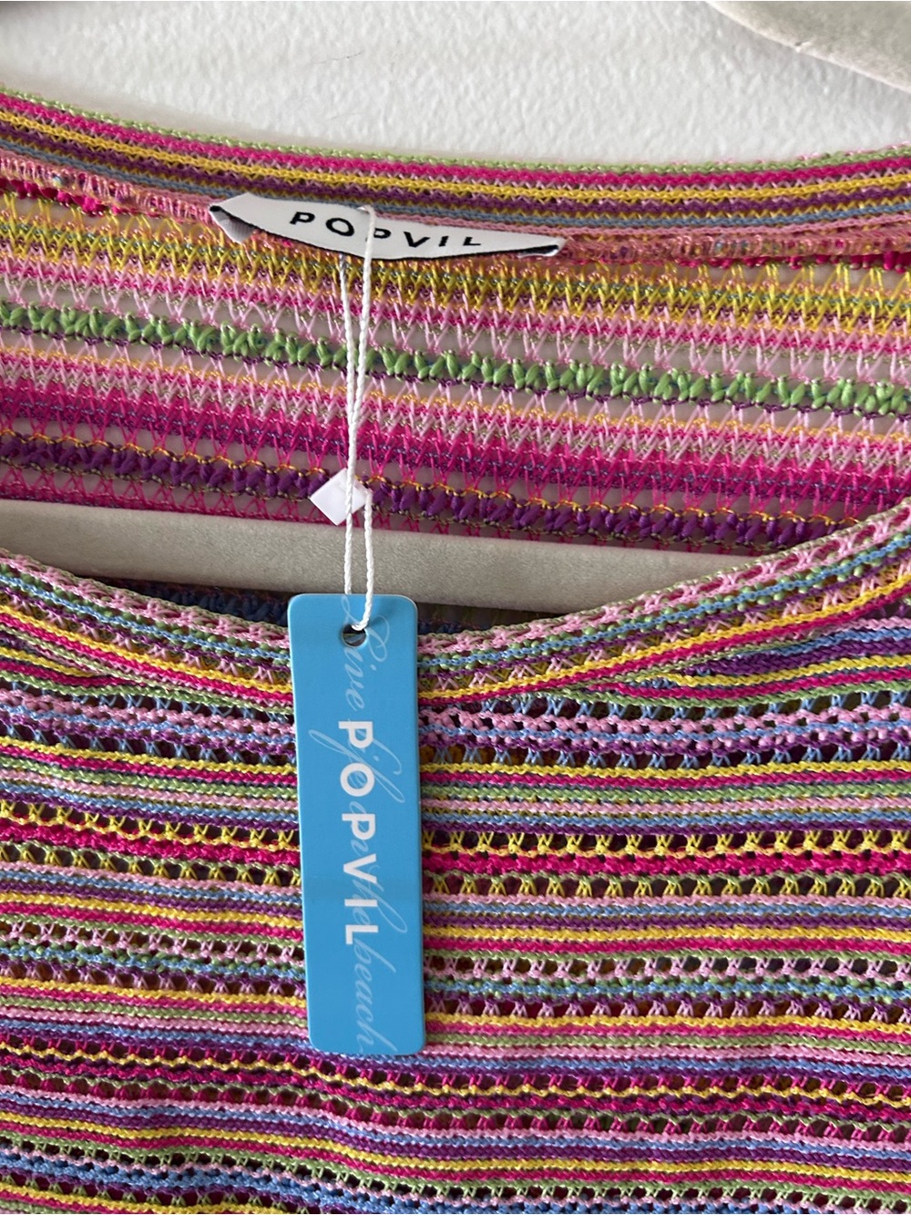 Women’s Striped Lightweight Knit Pullover Sweater - Multicolor - Picture 4 of 5